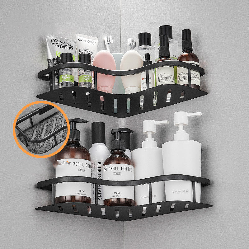 Bathroom Shelves Triangular Toilet Free Perforation Space Aluminum Toilet Toilet Corner Storage Rack