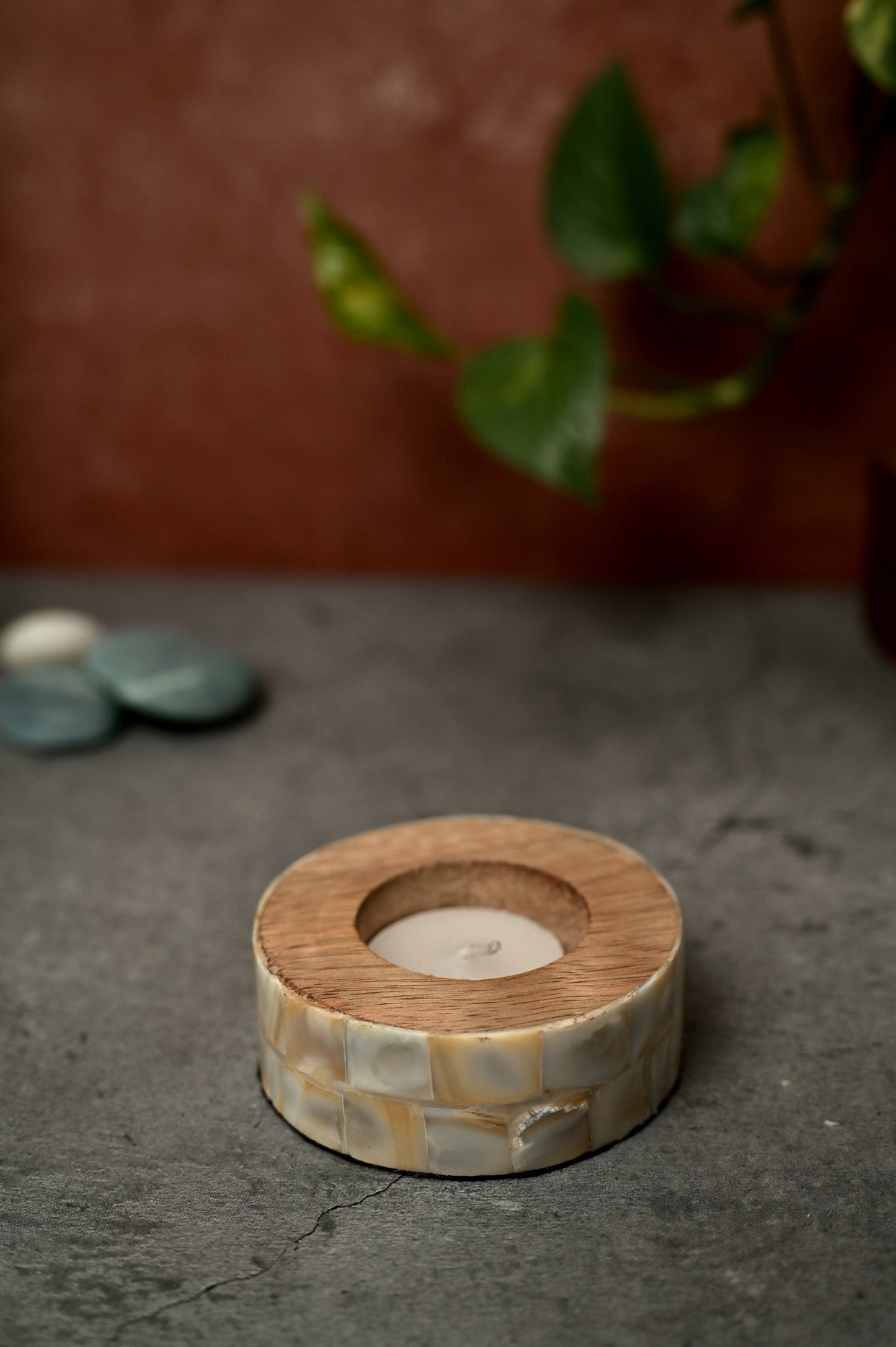 Mother of Pearl Tea light holder