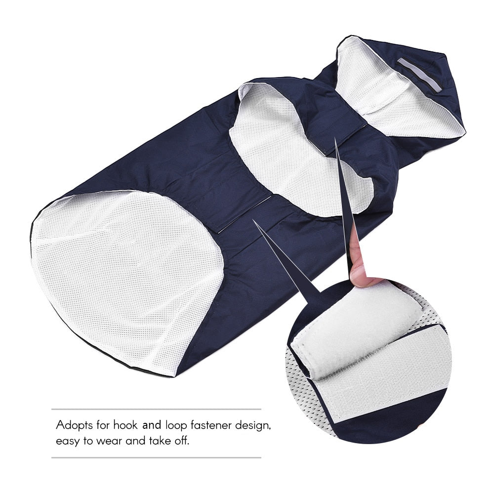 Pet Dog Raincoat Waterproof Large Dogs Clothes Outdoor Coat Rain Jacket Reflective Golden Retriever Labrador Husky big poncho