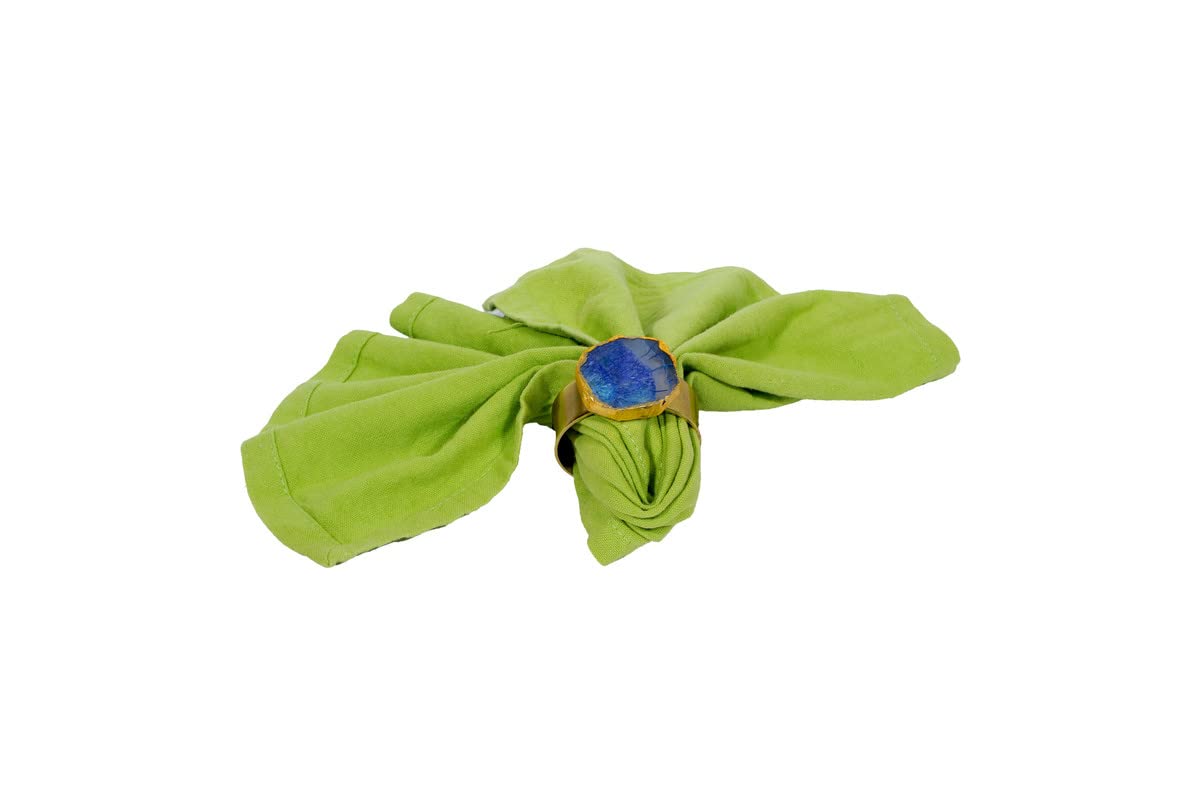 Home Arte | Natural Agate Stone Napkin Ring (set of 6)