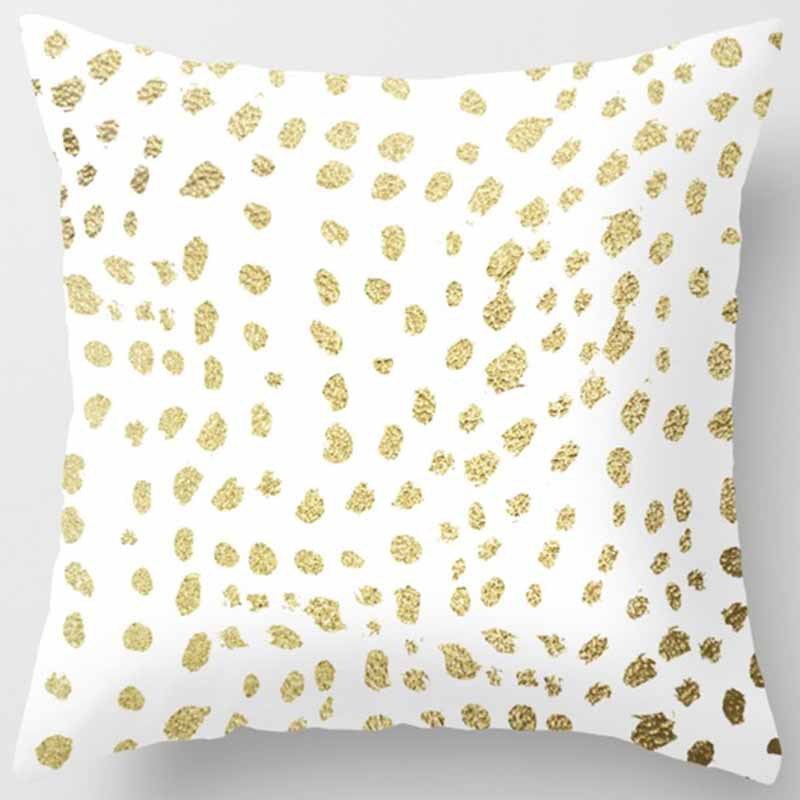 Golden Leaf Throw Pillow Peach Skin