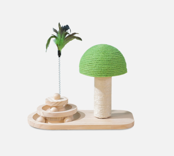 Pet Cat Tree Toys Claw Scratcher Double Sisal Balls