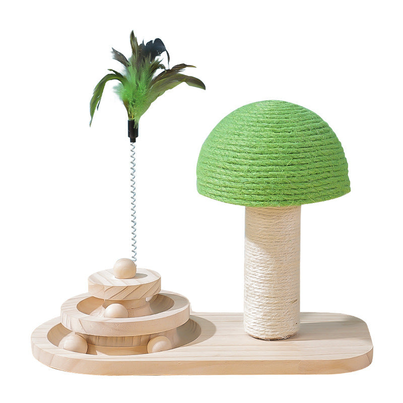 Pet Cat Tree Toys Claw Scratcher Double Sisal Balls