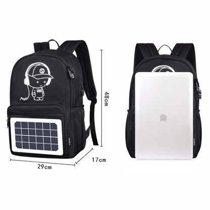 Fashion Backpack Solar Powered Charging Backpack Waterproof Oxford Large School Backpack for Teenagers Schoolbag Trend