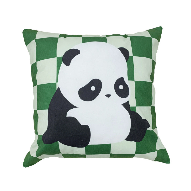 Sofa Living Room Small Throw Plush Cartoon Panda Pillow Case