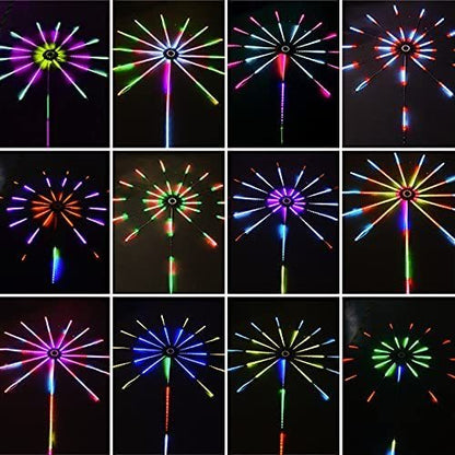 Firework Lights LED Strip Music Sound Sync Color Changing Remote Control LED Firework Light For Room Party