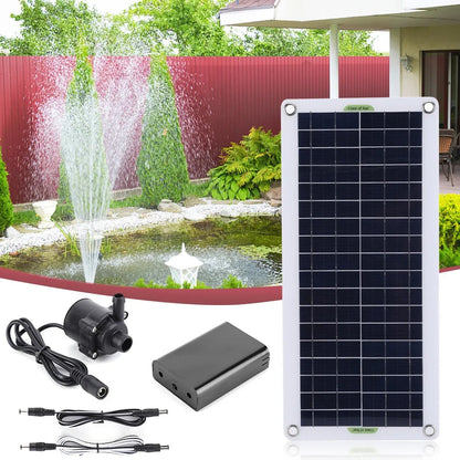 Solar Panel Powered Water Feature Garden Pool Pond Aquarium Fountain