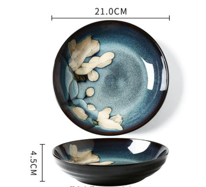 Underglaze Color Hand-painted Creative Bowls And Plates