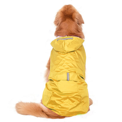 Pet Dog Raincoat Waterproof Large Dogs Clothes Outdoor Coat Rain Jacket Reflective Golden Retriever Labrador Husky big poncho