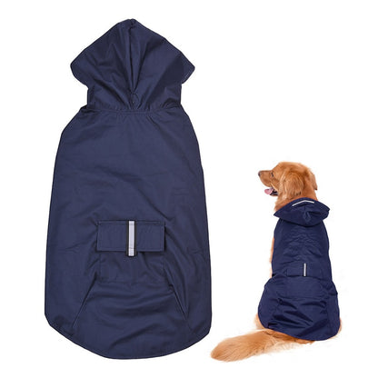 Pet Dog Raincoat Waterproof Large Dogs Clothes Outdoor Coat Rain Jacket Reflective Golden Retriever Labrador Husky big poncho