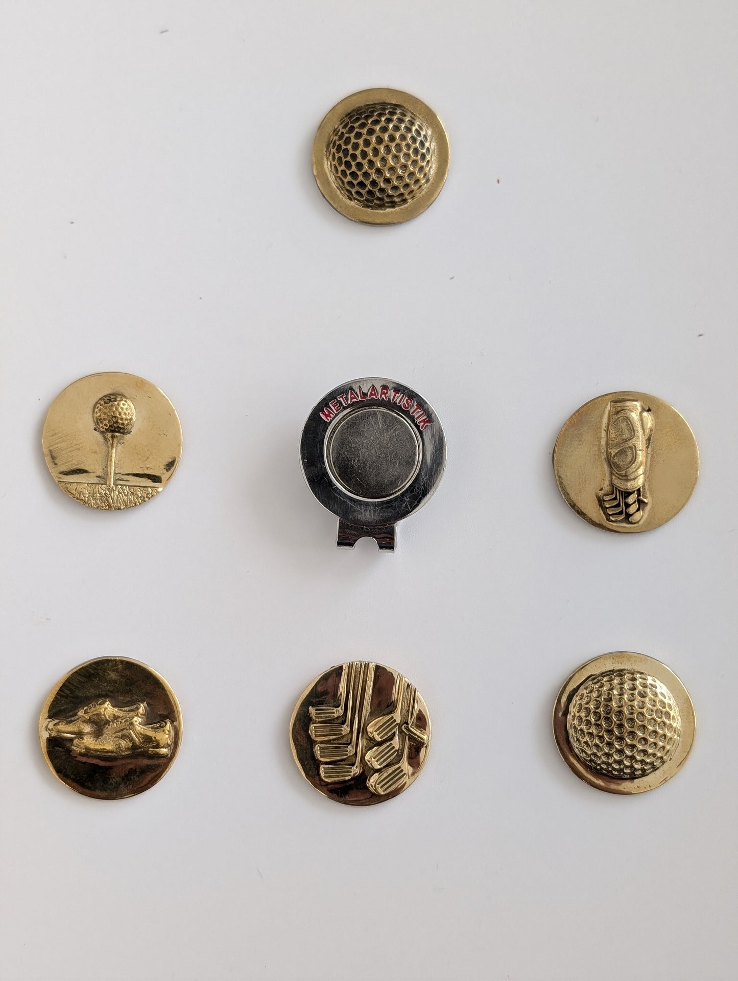 Hand crafted Golf Marker set of 6
