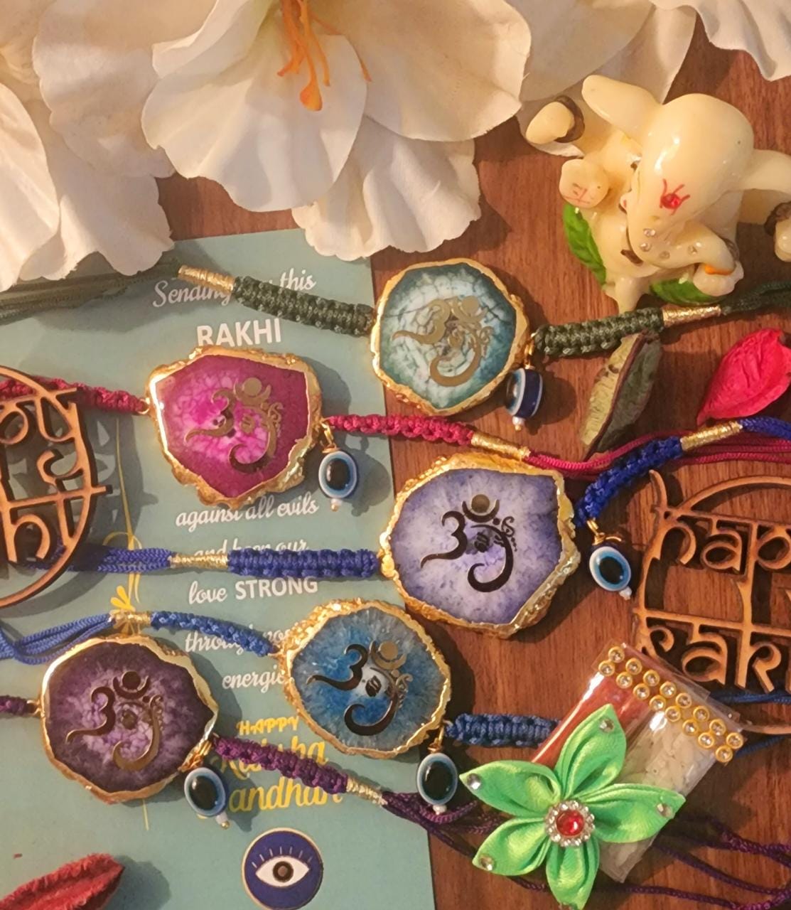 Agate Rakhi (Bracelet) for Raksha Bandhan