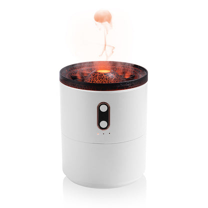 Volcanic Flame Aroma Essential Oil Diffuser USB Portable Jellyfish Air Humidifier Night Light Lamp Fragrance Humidifier
