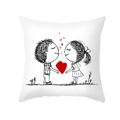 Home Valentine's Day Throw Pillow Cover